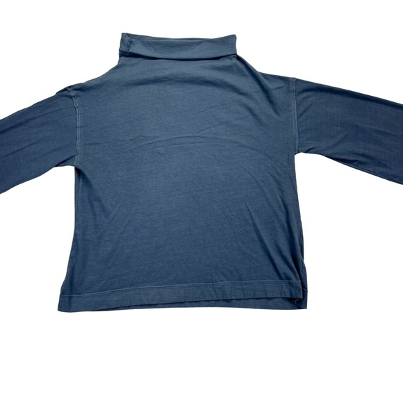 We The Free Funnel Neck Top Womens S Blue Oversized Boho Cotton OB1122008 - Picture 3 of 9